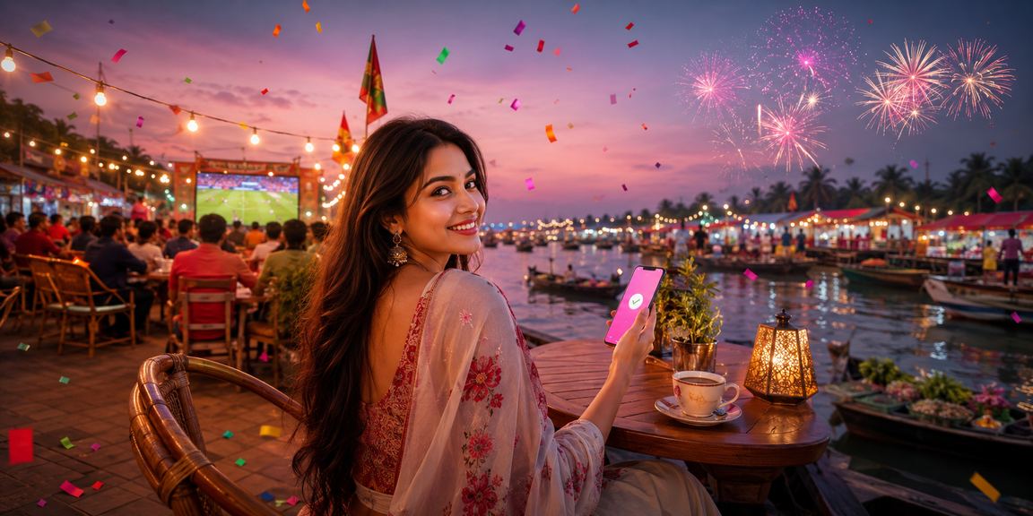 বরিশালে পহেলা বৈশাখে মোবাইলে পেমেন্ট করছেন একজন ব্যবহারকারী